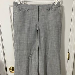 Express Womens Editor Dress Pants Gray Flat Front Sz 10